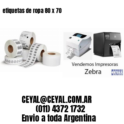 etiquetas de ropa 80 x 70
