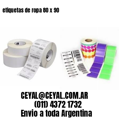 etiquetas de ropa 80 x 90