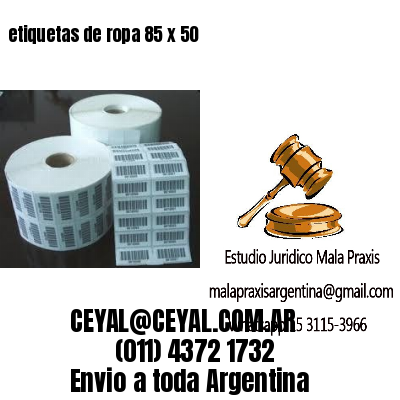 etiquetas de ropa 85 x 50