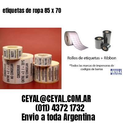 etiquetas de ropa 85 x 70
