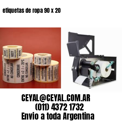 etiquetas de ropa 90 x 20