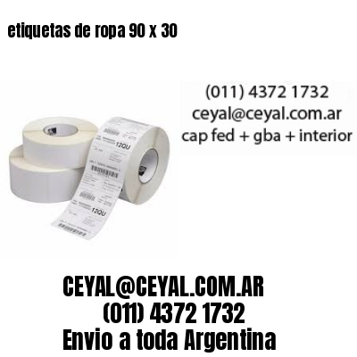 etiquetas de ropa 90 x 30