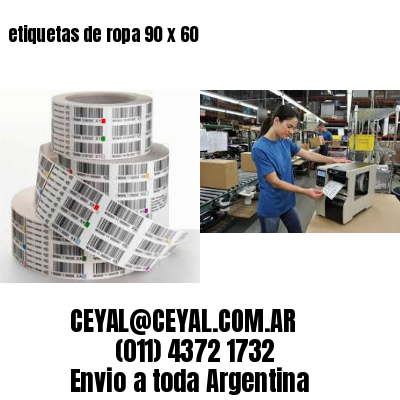 etiquetas de ropa 90 x 60