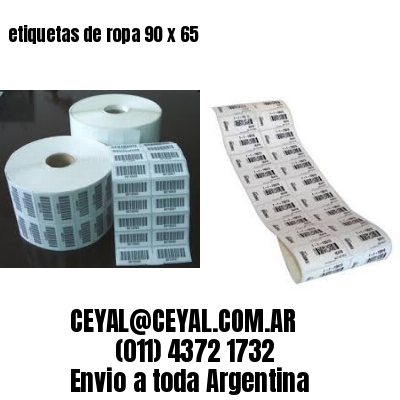etiquetas de ropa 90 x 65
