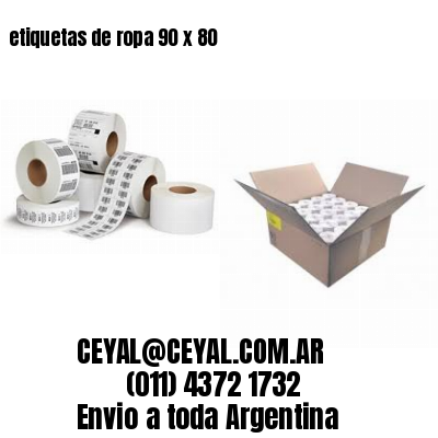 etiquetas de ropa 90 x 80
