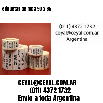 etiquetas de ropa 90 x 85