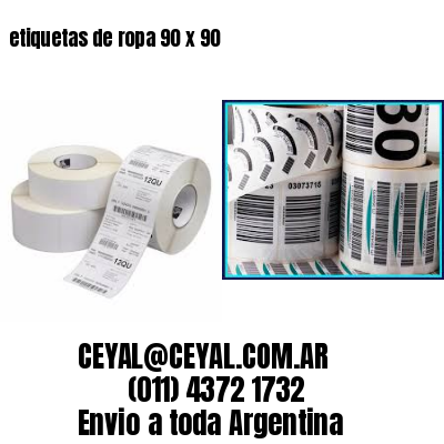 etiquetas de ropa 90 x 90