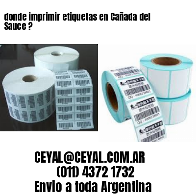 donde imprimir etiquetas en Cañada del Sauce ?