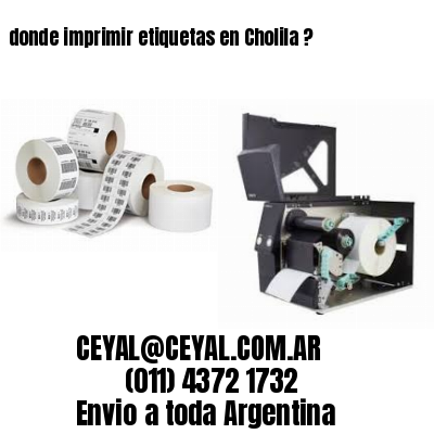donde imprimir etiquetas en Cholila ?
