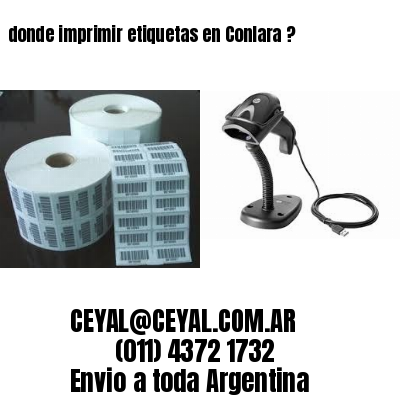 donde imprimir etiquetas en Conlara ?