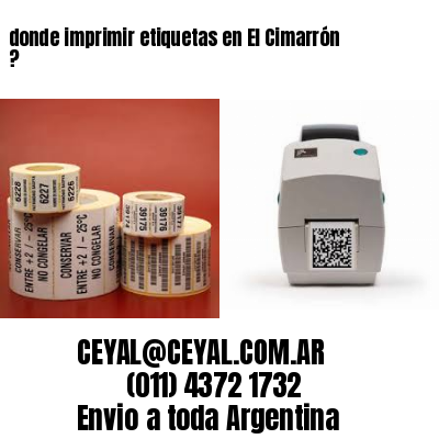 donde imprimir etiquetas en El Cimarrón ?