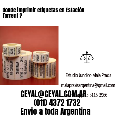 donde imprimir etiquetas en Estación Torrent ?
