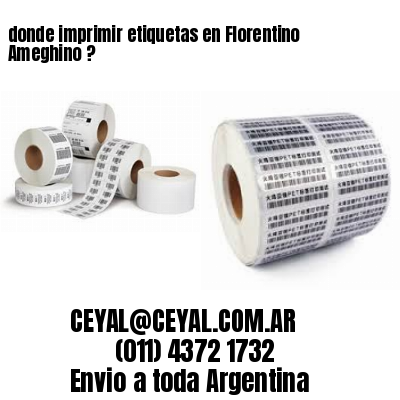 donde imprimir etiquetas en Florentino Ameghino ?
