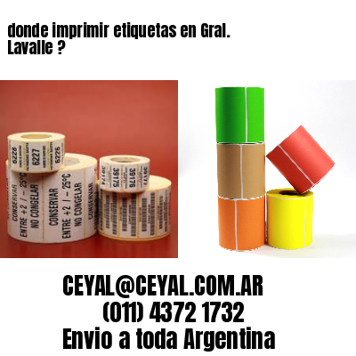 donde imprimir etiquetas en Gral. Lavalle ?