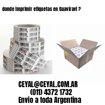 donde imprimir etiquetas en Guaviravi ?