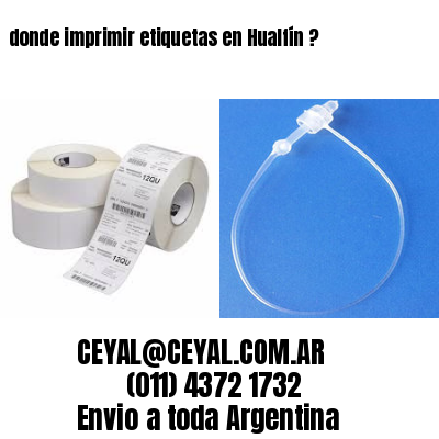 donde imprimir etiquetas en Hualfín ?
