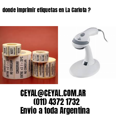 donde imprimir etiquetas en La Carlota ?