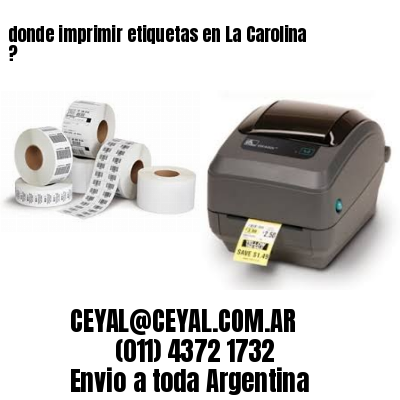 donde imprimir etiquetas en La Carolina ?