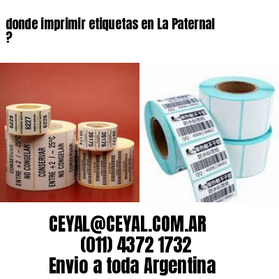 donde imprimir etiquetas en La Paternal ?