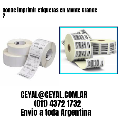 donde imprimir etiquetas en Monte Grande ?