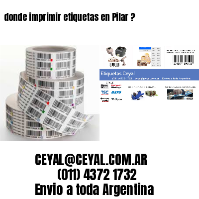 donde imprimir etiquetas en Pilar ?