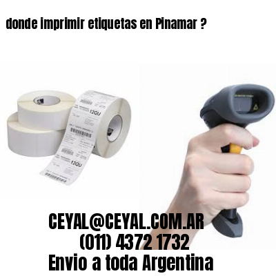 donde imprimir etiquetas en Pinamar ?