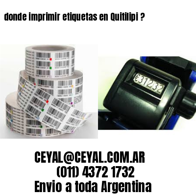 donde imprimir etiquetas en Quitilipi ?