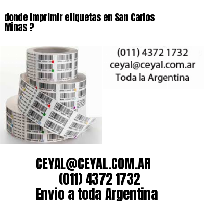 donde imprimir etiquetas en San Carlos Minas ?