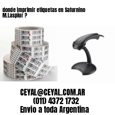 donde imprimir etiquetas en Saturnino M.Laspiur ?