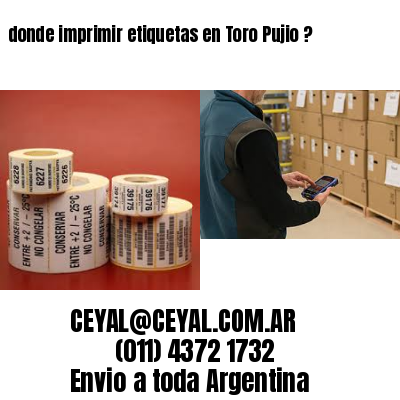 donde imprimir etiquetas en Toro Pujio ?