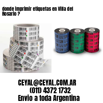 donde imprimir etiquetas en Villa del Rosario ?