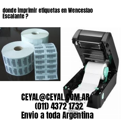 donde imprimir etiquetas en Wenceslao Escalante ?