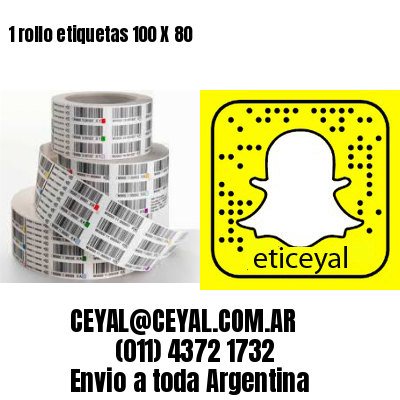 1 rollo etiquetas 100 X 80
