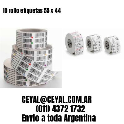 10 rollo etiquetas 55 x 44
