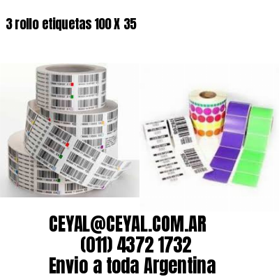 3 rollo etiquetas 100 X 35