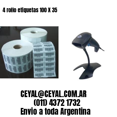 4 rollo etiquetas 100 X 35