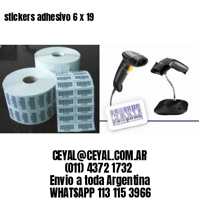 stickers adhesivo 6 x 19
