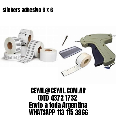 stickers adhesivo 6 x 6