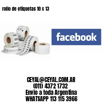rollo de etiquetas 10 x 13