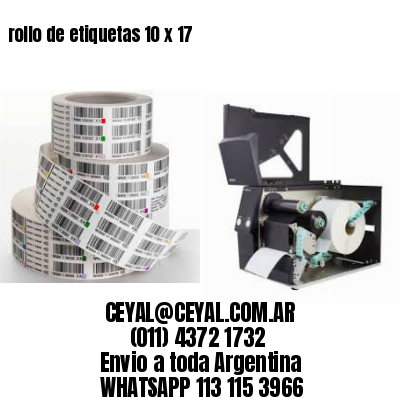rollo de etiquetas 10 x 17