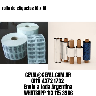 rollo de etiquetas 10 x 18