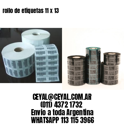 rollo de etiquetas 11 x 13
