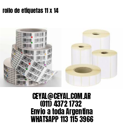 rollo de etiquetas 11 x 14