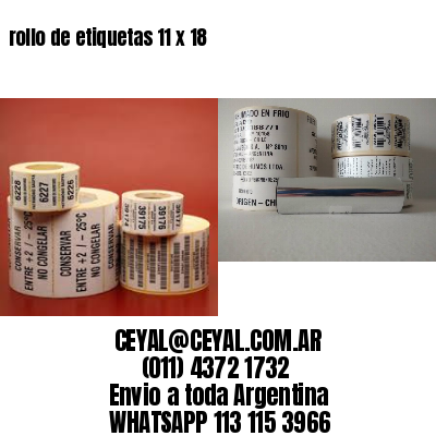 rollo de etiquetas 11 x 18