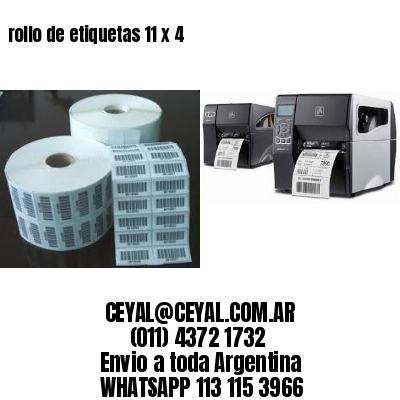 rollo de etiquetas 11 x 4