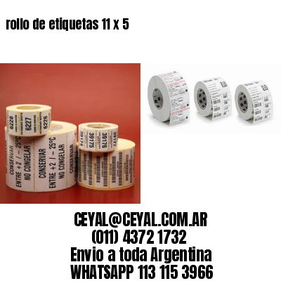 rollo de etiquetas 11 x 5