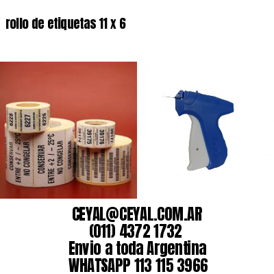 rollo de etiquetas 11 x 6