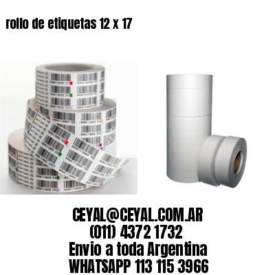 rollo de etiquetas 12 x 17