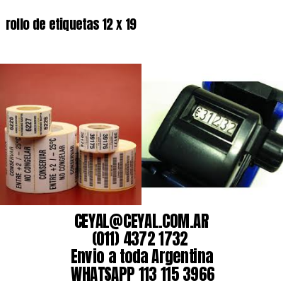 rollo de etiquetas 12 x 19