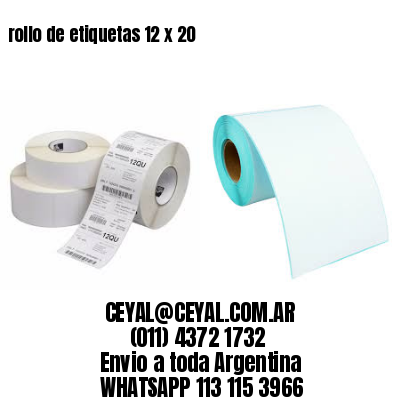 rollo de etiquetas 12 x 20